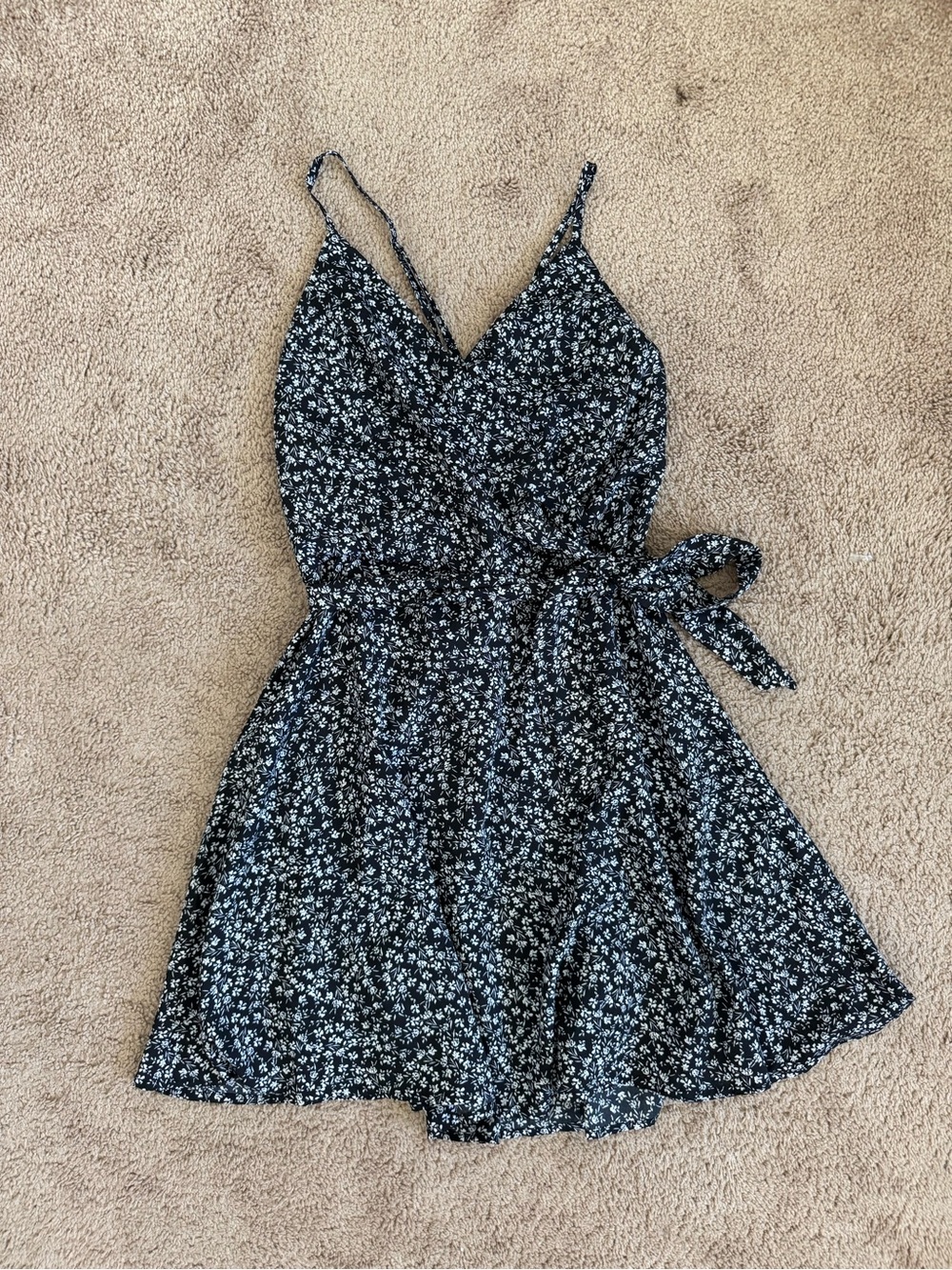 Lulus Tie Waist Mini Dress